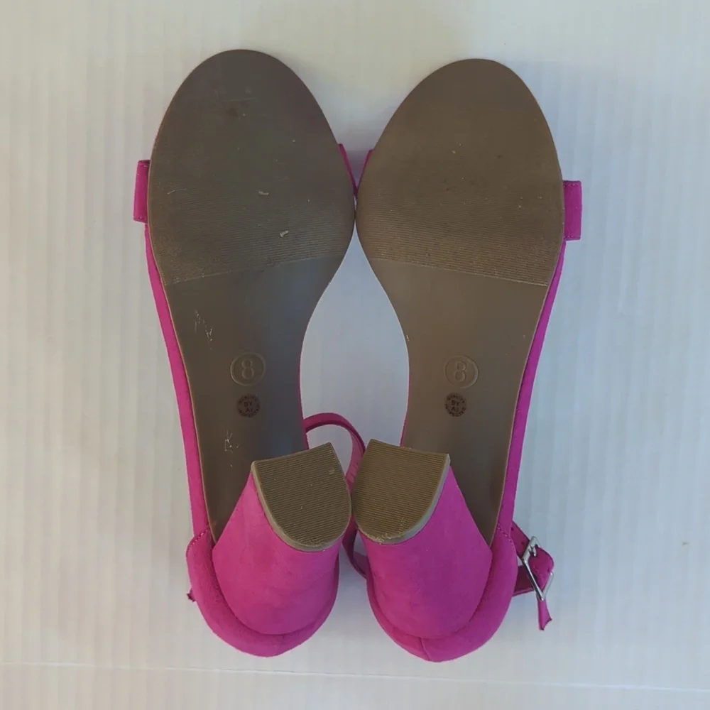 Worthington Beckwith Block Heel Open Toe Sandals 8 Fuchsia Pink - Picture 15 of 16